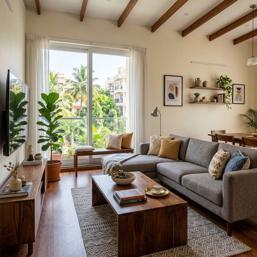 2BHK Living Room Interior